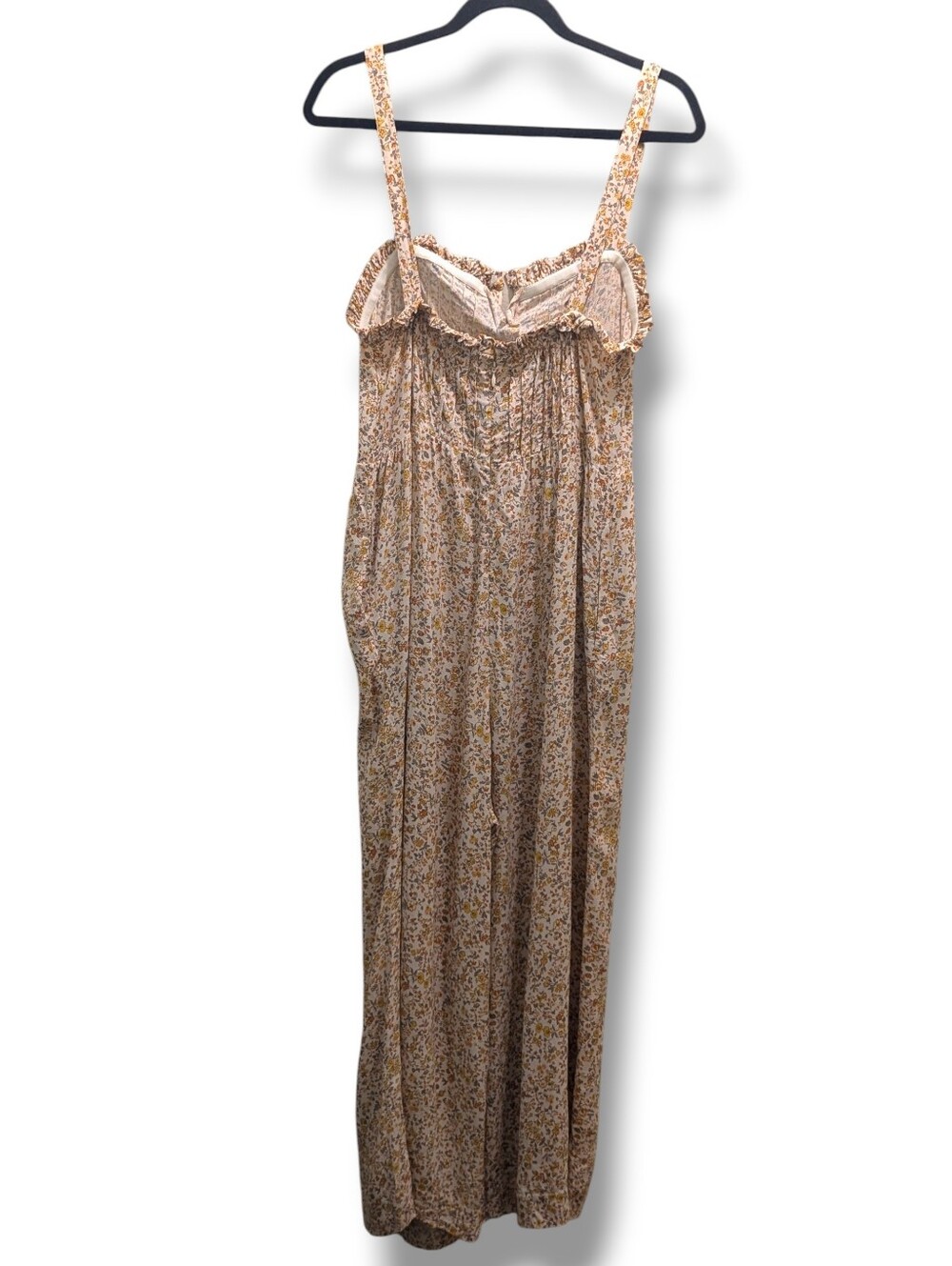 Madewell Pintuck Cami Jumpsuit in Blossoming Vines Floral Wide Leg - 8 - Picture 15 of 16